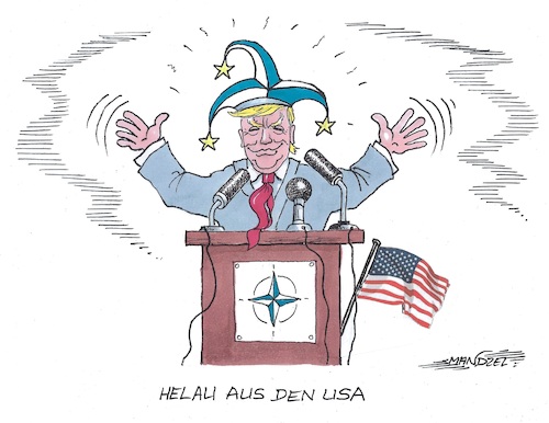 Trump in der Bütt