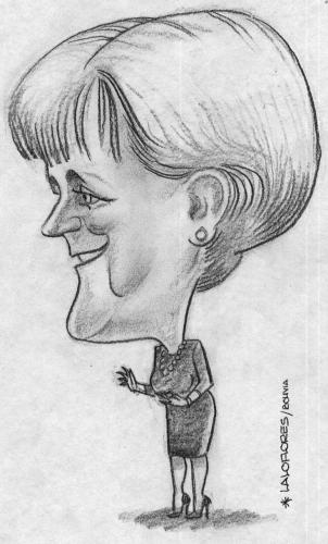 Cartoon: Angela Merkel (medium) by Lalo Flores tagged angela,merkel