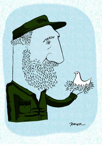 Cartoon: fidel (medium) by BAKIR tagged fidel,muhammet,bakir