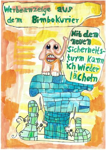 Cartoon: Sicherheit (medium) by FMWalter tagged elefanten,mäuse