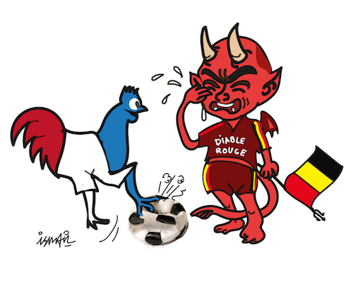 Cartoon: Red Devils (medium) by ismail dogan tagged euro2024