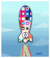 Cartoon: Cyberbomb (small) by ismail dogan tagged cyberbomb