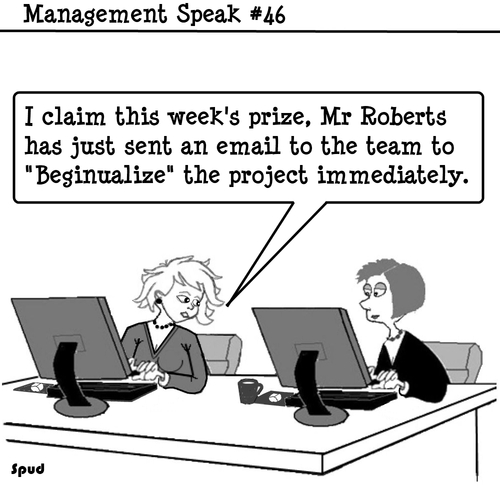 Cartoon: Begin (medium) by cartoonsbyspud tagged cartoon,spud,hr,recruitment,office,life,outsourced,marketing,it,finance,business,paul,taylor