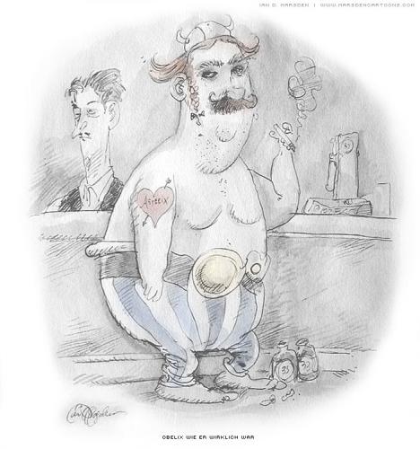 Cartoon: Obelix the way he really was (medium) by ian david marsden tagged obelix,asterix,bar,pub,obelix,asterix,bar,kneipe