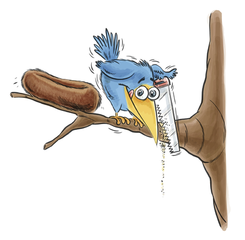 Cartoon: Saeg nie am Ast auf dem Du sitzt (medium) by ian david marsden tagged baum,saege,ast,vogel,smile,funny,cartoon,nest,tree,branch,saw,bird,illustration,vogel,vögel,tiere,baum,ast,falle