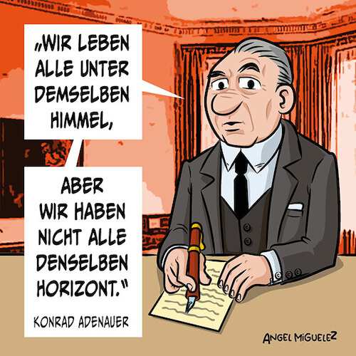 Cartoon: Konrad Adenauer (medium) by Miguelez tagged adenauer,politiker,kanzler