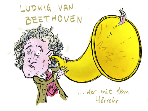 Ludwig van Beethoven By habild | Media & Culture Cartoon | TOONPOOL