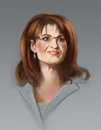 Cartoon: Sarah Palin (small) by Sigrid Töpfer tagged politiker prominente