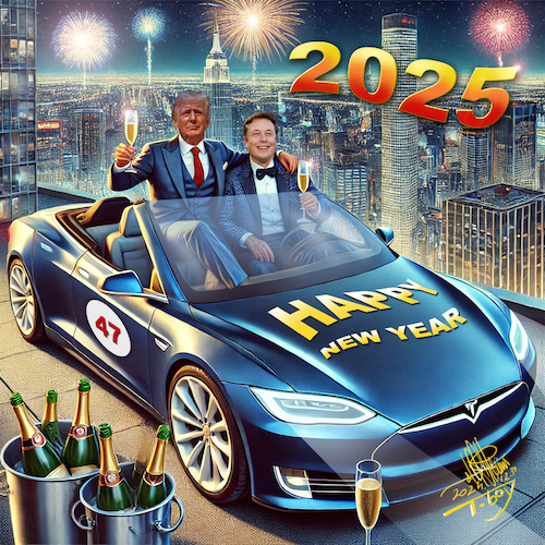 Cartoon: Happy New Year 2025 (medium) by T-BOY tagged happy,new,year,2025