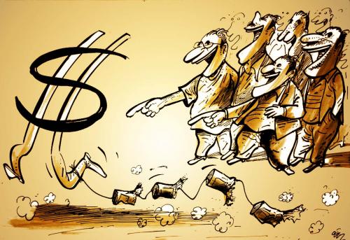 Cartoon: dolar (medium) by oguzgurel tagged humor