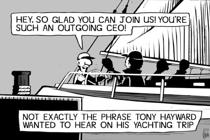 Tony Hayward CEO By sinann | Media & Culture Cartoon | TOONPOOL
