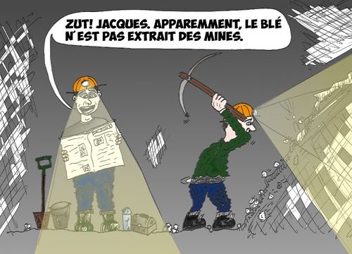 Cartoon: deux mineurs options binaires (medium) by BinaryOptionsBinaires tagged options,binaires,option,binaire,mineurs,optionsclick,cariature