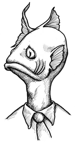 Fish Head By vokoban | Media & Culture Cartoon | TOONPOOL