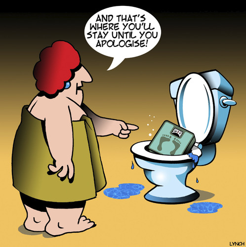 bathroom scale cartoon