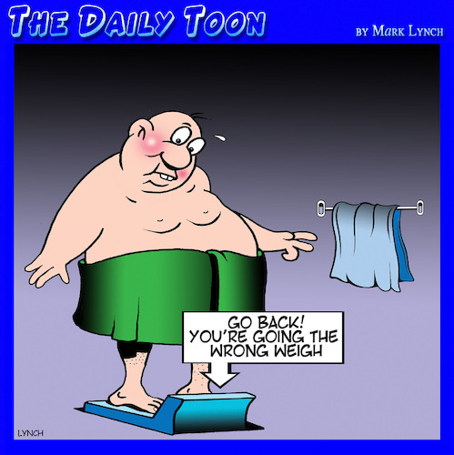 bathroom scale cartoon