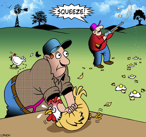 Clay pigeon shooting By toons | Nature Cartoon | TOONPOOL