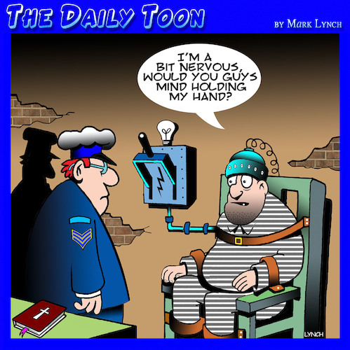 electric chair cartoon