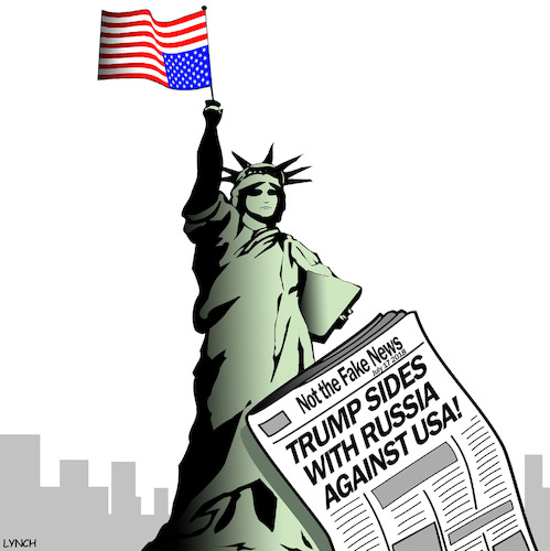 Cartoon: Flag of distress (medium) by toons tagged flag,flown,upside,down,trump,and,putin,statue,of,liberty,treason,russia,usa,flag,flown,upside,down,trump,and,putin,statue,of,liberty,treason,russia,usa