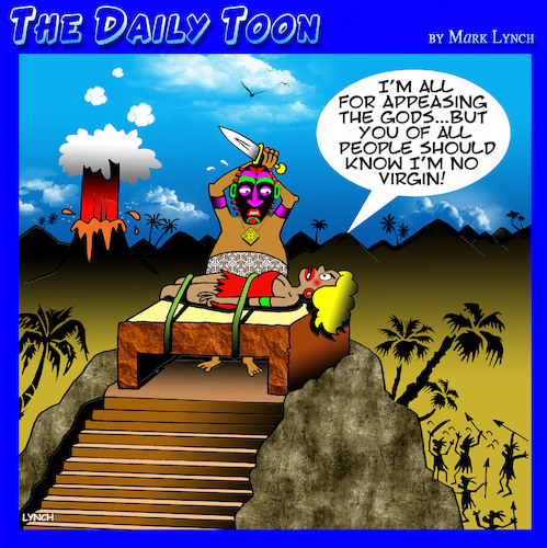 Cartoon: Human sacrifice (medium) by toons tagged appeasing,the,gods,human,sacrifice,south,america,virgins,native,rituals,appeasing,the,gods,human,sacrifice,south,america,virgins,native,rituals