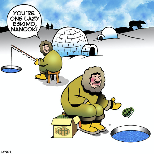 funny ice fishing cartoons