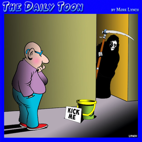 Kick The Bucket Cartoons and Comics - funny pictures from CartoonStock