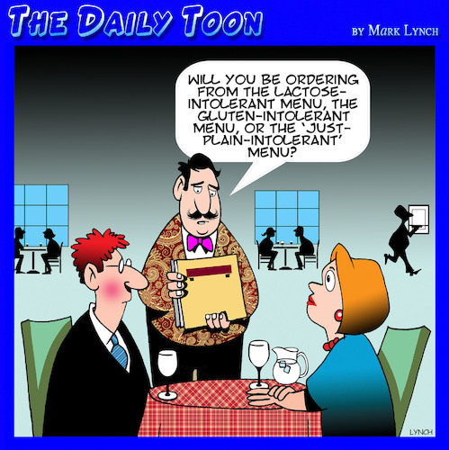 Cartoon: Lactose intolerant (medium) by toons tagged gluten,free,menus,intolerant,allergies,gluten,free,menus,intolerant,allergies