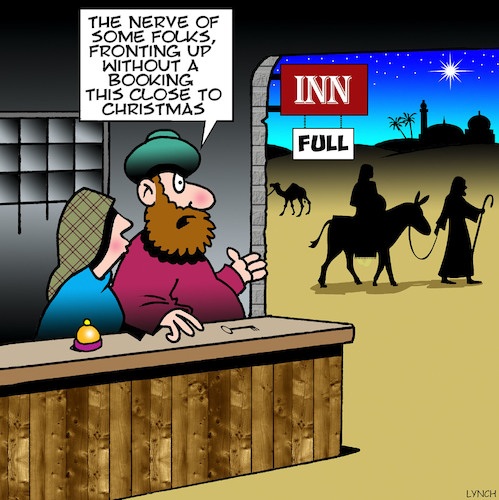 No Room At The Inn By Toons Religion Cartoon Toonpool