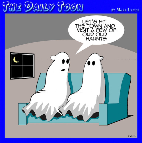 Cartoon: Old haunts (medium) by toons tagged ghosts,haunting,ghosts,haunting