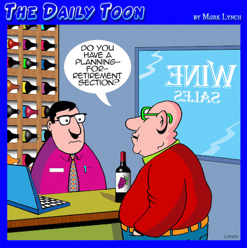 Cartoon: Retirements (medium) by toons tagged retiring,retirement,wine,lovers,retiring,retirement,wine,lovers