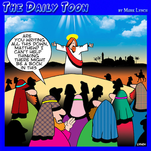 Sermon on the mount By toons | Religion Cartoon | TOONPOOL