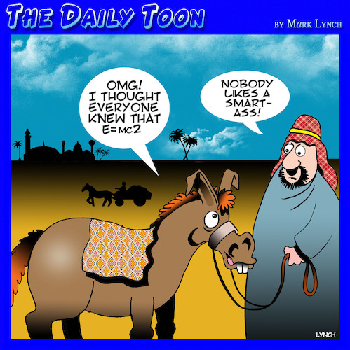 Cartoon: Smart Ass (medium) by toons tagged einsteins,theory,ass,donkey,middle,east,einsteins,theory,ass,donkey,middle,east