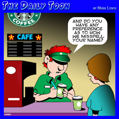 starbucks barista cartoon