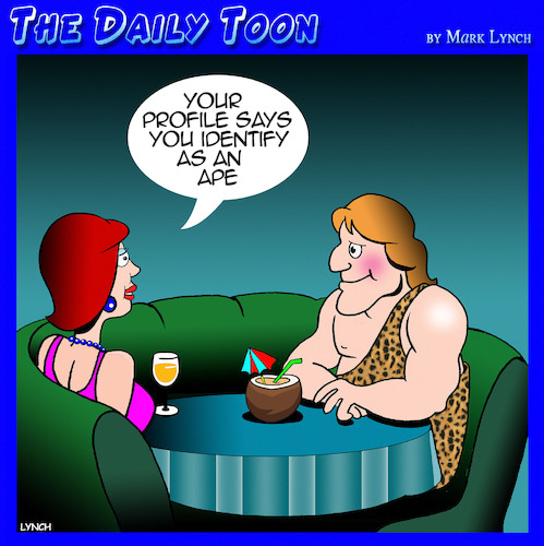 Cartoon: Tarzan (medium) by toons tagged tinder,apes,raised,by,tarzan,and,jane,tinder,apes,raised,by,tarzan,and,jane