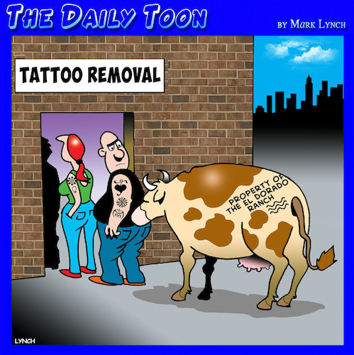 Tattoo Mistakes Cartoons and Comics - funny pictures from CartoonStock