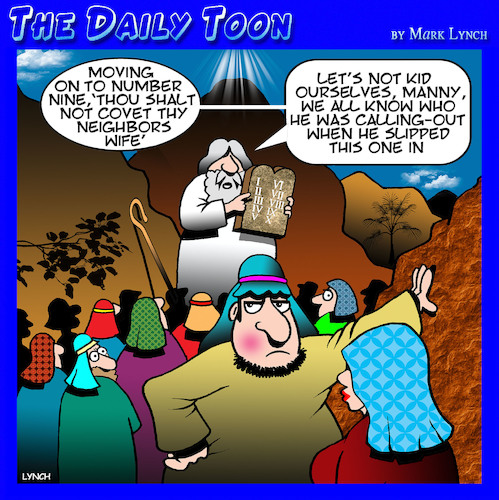 Ten Commandments By toons | Religion Cartoon | TOONPOOL