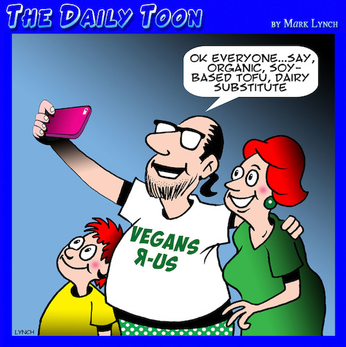 Cartoon Vegetarian And Vegan