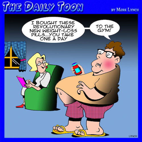 Weight loss pills By toons Media Culture Cartoon TOONPOOL