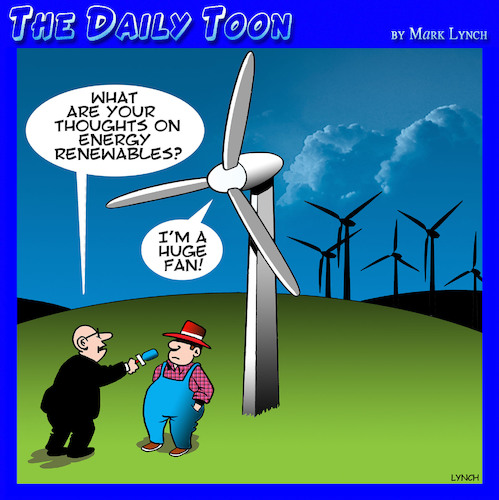 Wind farm By toons | Nature Cartoon | TOONPOOL