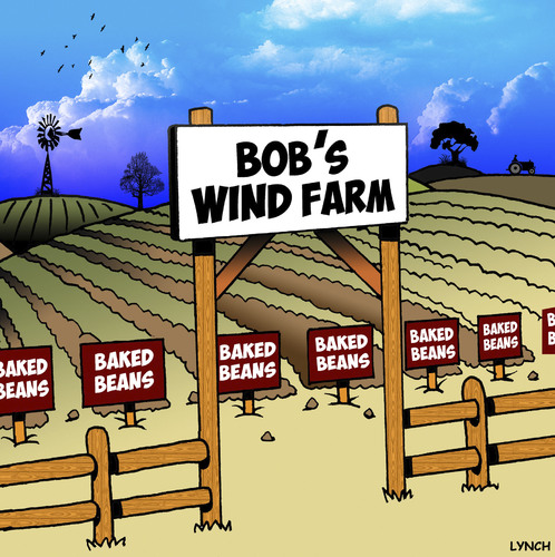 Wind farm cartoon