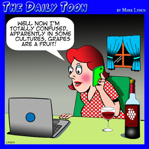 Cartoon: Wine time (medium) by toons tagged grapes,food,wine,internet,grapes,food,wine,internet