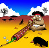 Cartoon: digeridoo (small) by toons tagged digeridoo aboriginal music kangaroo snakes reptiles wombats australia outback desert