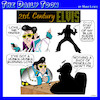 Cartoon: Elvis (small) by toons tagged elvis,love,me,tender,tinder,burning