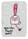 Cartoon: Hasi 25 (small) by schwoe tagged hasi,hase,uhr,uhrzeit,highnoon,mittag