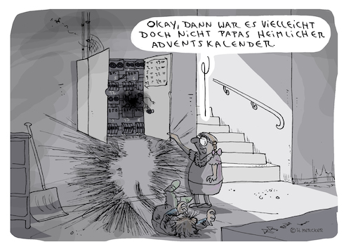 Cartoon: Advent (medium) by H Mercker tagged advdent,adventskalender,kaleder,2020,weihachten,cartoon,mercker,tagesaktuell,aktuell,weihnachten,fest,kinder,spielen,gefahr,strom,stromkasten,verteilerkasen,advdent,adventskalender,kaleder,2020,weihachten,cartoon,mercker,tagesaktuell,aktuell,weihnachten,fest,kinder,spielen,gefahr,strom,stromkasten,verteilerkasen