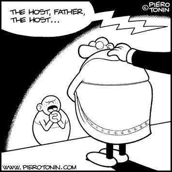 Cartoon: Holy host! (medium) by Piero Tonin tagged catholic,church,scandal,pedophilia,pedofilia,pedophile,pedofilo,priest,priests,iglesia,catolica,escandalo