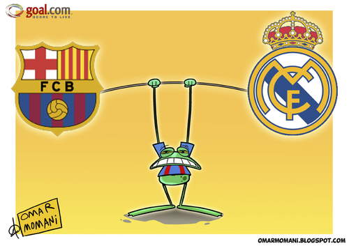 Cartoon: The steadfastness of Levante (medium) by omomani tagged barcelona,frog,la,liga,levante,real,madrid,spain