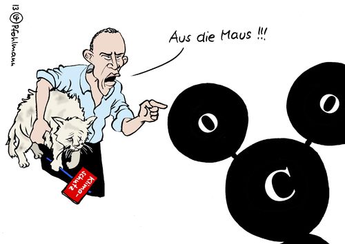 Cartoon: Aus die Maus (medium) by Pfohlmann tagged karikatur,cartoon,color,farbe,2013,usa,klimaschutz,klimawandel,co2,obama,präsident,us,ankündigung,ausstoß,kohlekraftwerke,reduzierung,luftverschmutzung,umweltschutz,vorreiter,kohlendioxid,molekül,mickey,maus,mouse,katze,jagen,karikatur,cartoon,color,farbe,2013,usa,klimaschutz,klimawandel,co2,obama,präsident,us,ankündigung,ausstoß,kohlekraftwerke,reduzierung,luftverschmutzung,umweltschutz,vorreiter,kohlendioxid,molekül,mickey,maus,mouse,katze,jagen