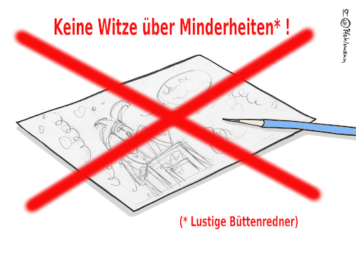 Cartoon: Bütten-Minderheit (medium) by Pfohlmann tagged bütt,büttenredner,prunksitzung,fasching,karneval,verbot,minderheit,diskriminierung,lustig,karikatur,witze,bütt,büttenredner,prunksitzung,fasching,karneval,verbot,minderheit,diskriminierung,lustig,karikatur,witze