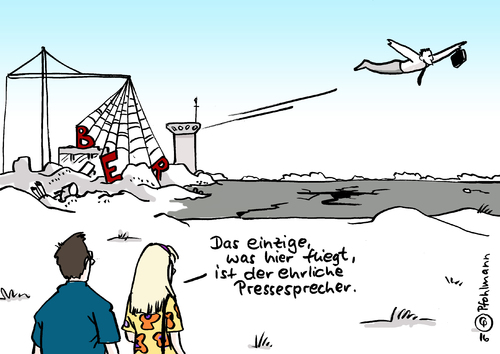 Der Sprecher fliegt