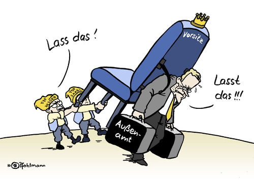 Cartoon: Doppelbelastung (medium) by Pfohlmann tagged deutschland,westerwelle,außenminister,fdp,partei,parteivorsitz,parteivorsitzender,deutschland,guido westerwelle,außenminister,fdp,partei,parteivorsitz,parteivorsitzender,guido,westerwelle